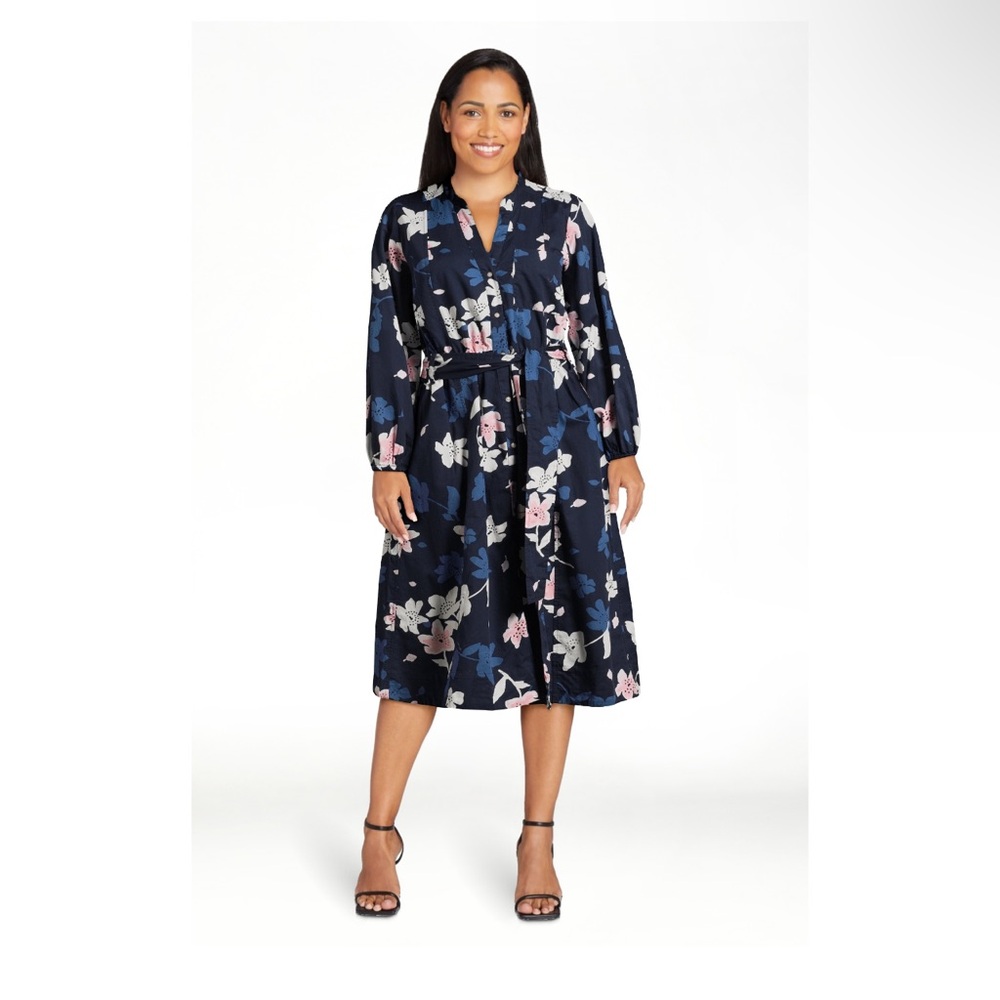 Floral Navy Dress - Size M